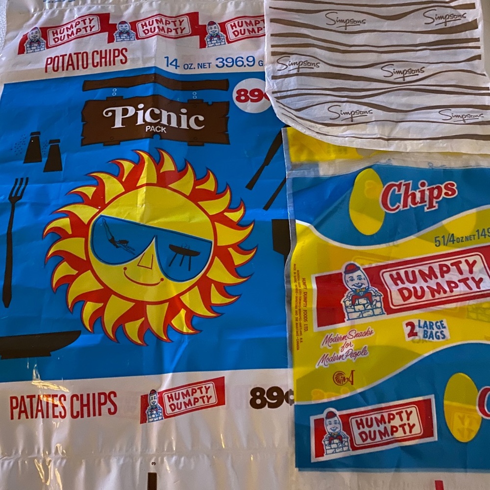 Vintage chip humpty dumpty Bags from 1970’s/80’s